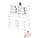 Ver imagem 4 de Cômoda 136 Cm com 6 Gavetas Multimóveis Mp4274 Branco