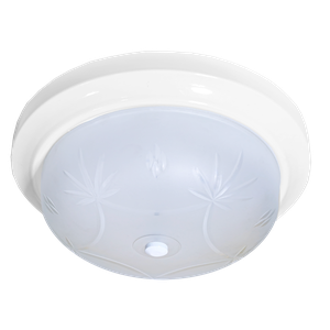 Plafon Aluminio Sol para 2 Lampadas Bacia de Vidro Lapidada:lapidado/branco/110/221