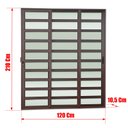 Ver imagem 4 de Porta Cor.c/Trav.3F.Móv.1/3 210x120 Elite c/Fecha.Tet.V.Lis.Marrom Corten Brimak