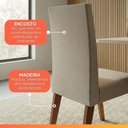 Ver imagem 7 de Conjunto Sala de Jantar Mesa Quadrada 0,90m Moove 4 Cadeiras Linho Milano Viero Madeirado / Creme