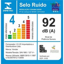 Soprador / Aspirador Sav680 127v Vonder - 60.01.680.127 - 9