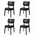 Ver imagem 1 de Kit 4 Cadeiras de Jantar Madeira Maciça Manuela Estofada Premium Ergonomica Confortável Di Franco