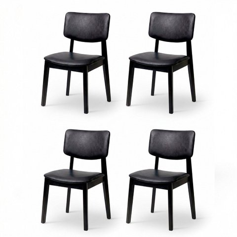 Kit 4 Cadeira de Jantar Madeira Maciça Manuela Estofada Premium Ergonomica Confortável Di Franco