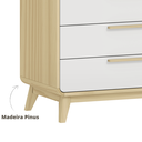 Ver imagem 6 de Cômoda Infantil para Quarto de Bebê 4 Gavetas e 1 Porta Linha Evolutiva Quater Branco com Carvalho