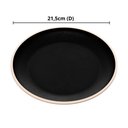 Ver imagem 5 de Jogo 6 Pratos de Sobremesa 21,5cm de Melamina Class Preto Raso Lanches Bolos Tortas Wolff