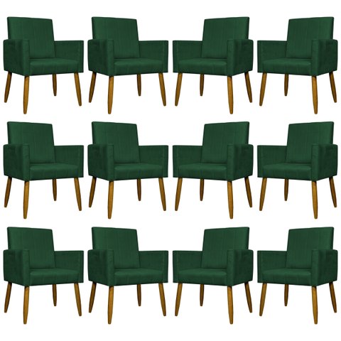 Kit 12 Poltronas Decorativas Mari para Sala Quarto