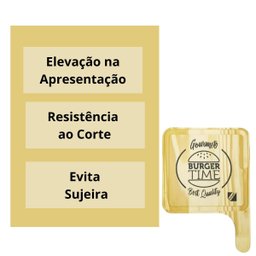 Kit 5 Tábua Hambúrguer Madeira Natural Pinus Estufado Marrom - 8