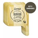 Ver imagem 2 de Kit 5 Tábua Hambúrguer Madeira Natural Pinus Estufado Marrom