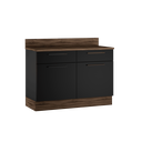 Ver imagem 1 de Balcão Exclusive em Aço 120cm para Cozinha Itatiaia com 2 Portas e 2 Gavetas:grafite/preto