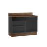 Balcão Exclusive em Aço 120cm para Cozinha Itatiaia com 2 Portas e 2 Gavetas:grafite/preto - 3