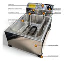 Ver imagem 4 de Fritadeira Elétrica a Óleo 7l Profissional + Escorredor:60/inox/110v