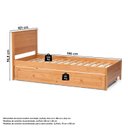 Ver imagem 3 de Bicama de Solteiro Madeira Maciça Nest Natural Pine Artemobili Bege/Marrom