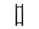 Ver imagem 7 de Kit ferragens para porta de vidro blindex pivotante + puxador tubular redondo 40x30cm - Preto