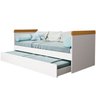 Cama Babá com Cama Auxiliar Nuth:branco/savana - 1