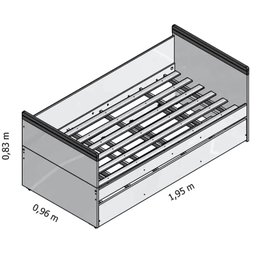 Cama Babá com Cama Auxiliar Nuth:branco/savana - 4