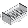 Cama Babá com Cama Auxiliar Nuth:branco/savana - 4