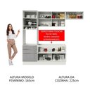 Ver imagem 4 de Cozinha Lux com Armário e Balcão 6 Portas 3 Gavetas Branco