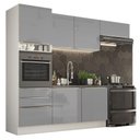 Ver imagem 1 de Cozinha Lux com Armário e Balcão 6 Portas 3 Gavetas Branco