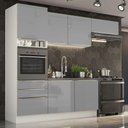 Ver imagem 2 de Cozinha Lux com Armário e Balcão 6 Portas 3 Gavetas Branco