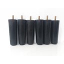Ver imagem 2 de Kit Pés para Cama Box Madeira Eucalipto com 6 Unidades Preto com Altura de 12 Cm