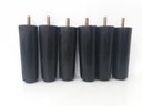 Ver imagem 1 de Kit Pés para Cama Box Madeira Eucalipto com 6 Unidades Preto com Altura de 12 Cm