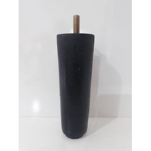 Kit Pés para Cama Box Madeira Eucalipto com 6 Unidades Preto com Altura de 12 Cm