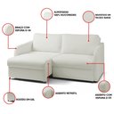 Ver imagem 3 de Sofá Retrátil Reclinável 3 Lugares 196cm Amsterdã Suede Bege K01 - D’Rossi