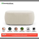 Ver imagem 3 de Puff Decorativo Orgânico Living Molly 02 Lugares Bouclê Bege - Desk Design