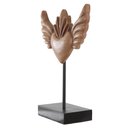 Ver imagem 2 de Escultura Coração Alado Madeira 28,5x20x8cm Bege Flor Arte Flor e Arte