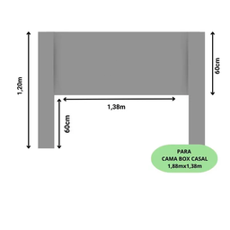 Cabeceira Estofada com Encaixe Perfeito em Sua Cama de Casal 140x120cm na Cor Cru Tecido em Linho - 4