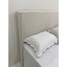 Cabeceira Estofada com Encaixe Perfeito em Sua Cama de Casal 140x120cm na Cor Cru Tecido em Linho - 4