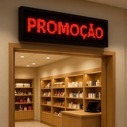 Painel Letreiro Led Digital 70x20 Externo Wi-fi:127/220v/vermelha - 2