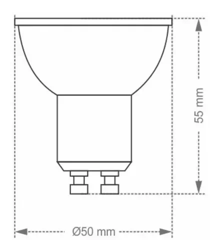 Kit Spot Semi Embutido MR16 Quadrado Preto Com Lâmpada 4000k - 6