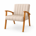 Ver imagem 4 de Kit 2 Poltronas Haley Moderna Decorativa Estofada Corino Sala Estar Quarto Escritório Recepção:bege