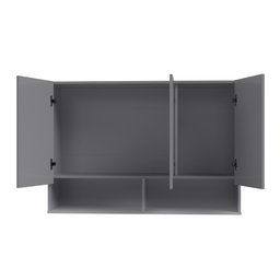 Armário para Quarto Milão Suspenso 3 Portas - Ej Móveis - Cinza - 3