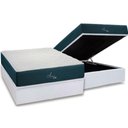 Ver imagem 1 de Cama Box Baú Casal: Colchão Molas Masterpocket Ensacadas Polar Aquariuns + Base Crc Courano White