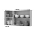 Ver imagem 3 de Armário Aéreo Henn 3 Portas Connect C56 1,20 Cm Duna-cristal