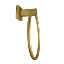 Ver imagem 2 de Porta Toalha Rosto Mãos Dourado Fosco Argola Banheiro Metal