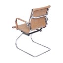 Ver imagem 4 de Kit 4 Cadeiras Escritório Interlocutor Fixa Esteirinha Corino 3301