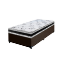 Ver imagem 3 de Cama Base Box Solteiro Super Confort Suede Marrom + Colchão Solteiro Super Confort D33 24x88x188