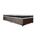 Ver imagem 2 de Cama Base Box Solteiro Super Confort Suede Marrom + Colchão Solteiro Super Confort D33 24x88x188