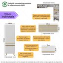Ver imagem 3 de Armário Cozinha Modulada Compacta com Vidros 302cm 3 Peças Veneza Multimóveis Mp2299