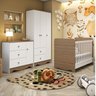 Quarto de Bebê Completo com Guarda Roupa Cômoda Berço 3 em 1 Ben  - 1
