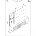 Ver imagem 2 de Painel para TV Frizz Plus até 60" 200cm MDP com LED Amadeirado Madetec Móveis