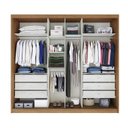 Ver imagem 3 de Guarda Roupa Casal 2 Portas de Correr 6 Gavetas Geom Espresso Móveis