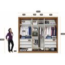 Ver imagem 5 de Guarda Roupa Casal 2 Portas de Correr 6 Gavetas Geom Espresso Móveis