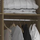 Ver imagem 5 de Guarda Roupa Solteiro 135cm 2 Portas e Espelho Delphi Avelã/branco L01 - Mpozenato