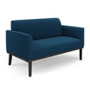 Ver imagem 2 de Sofá 2 Lugares Namoradeira Madeira Preto Marisa Bouclê Azul D03 - D’Rossi
