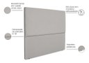 Ver imagem 4 de Cabeceira Cama Box Organica Casal 140cm Luna Suede C/frame Cinza