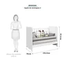 Quarto de Bebê Completo com Guarda Roupa Berço 3 em 1 e Cômoda 100% MDF Ben  - 16